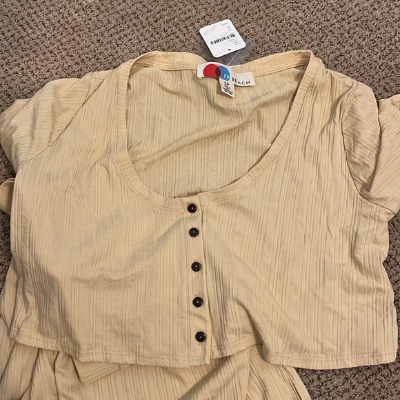 NWT. Free people beach skirt and top set in yellow size small - Picture 2 of 3